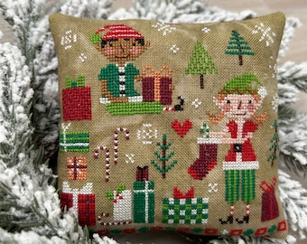 Santa's Elves Cross Stitch pattern PDF download