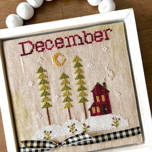 December cross stitch pattern PDF download