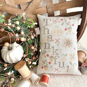 Thankful Cross Stitch Pattern PDF