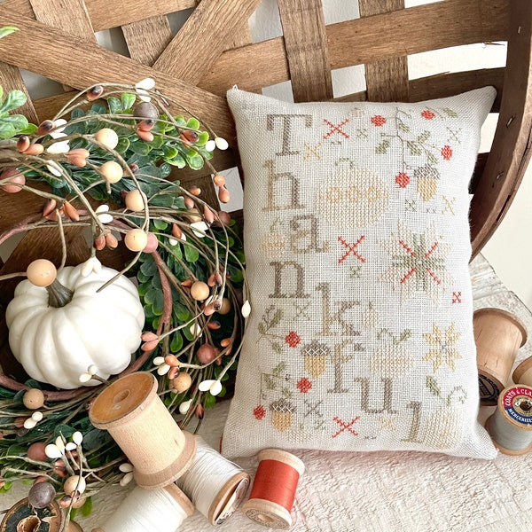 Thankful Cross Stitch Pattern PDF