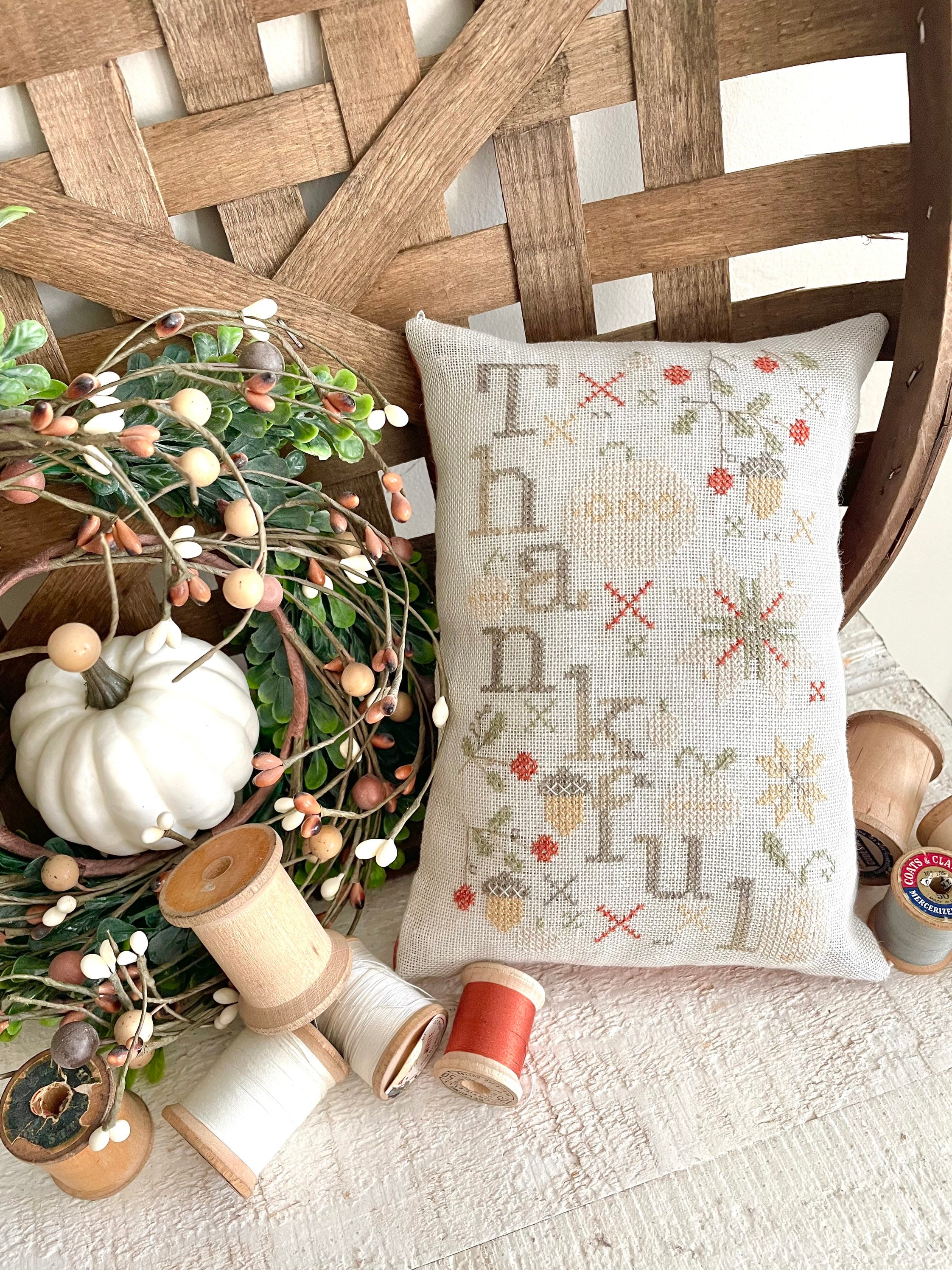 Thankful Cross Stitch Pattern PDF