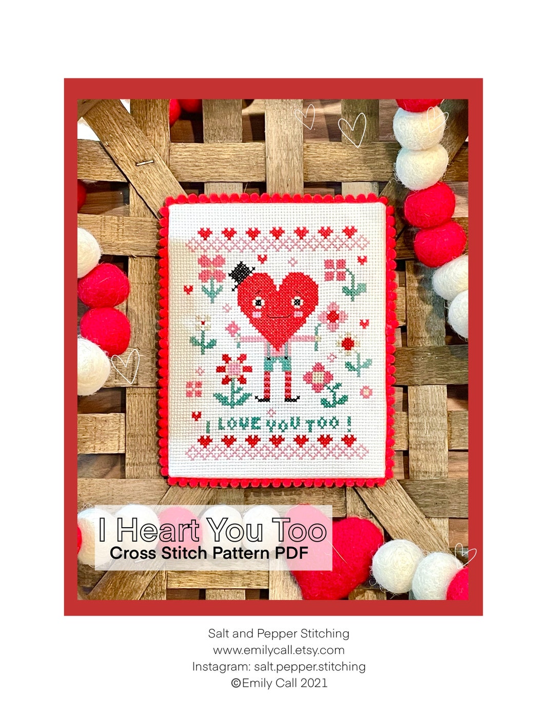 Te amo también Punto de cruz PDF Etsy México