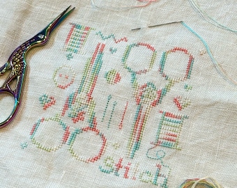 Let's Stitch Cross Stitch Pattern PDF download