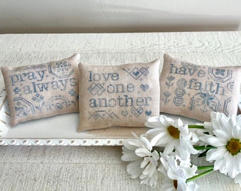 Words To Live By Cross Stitch Pattern set of 3 Download PDF