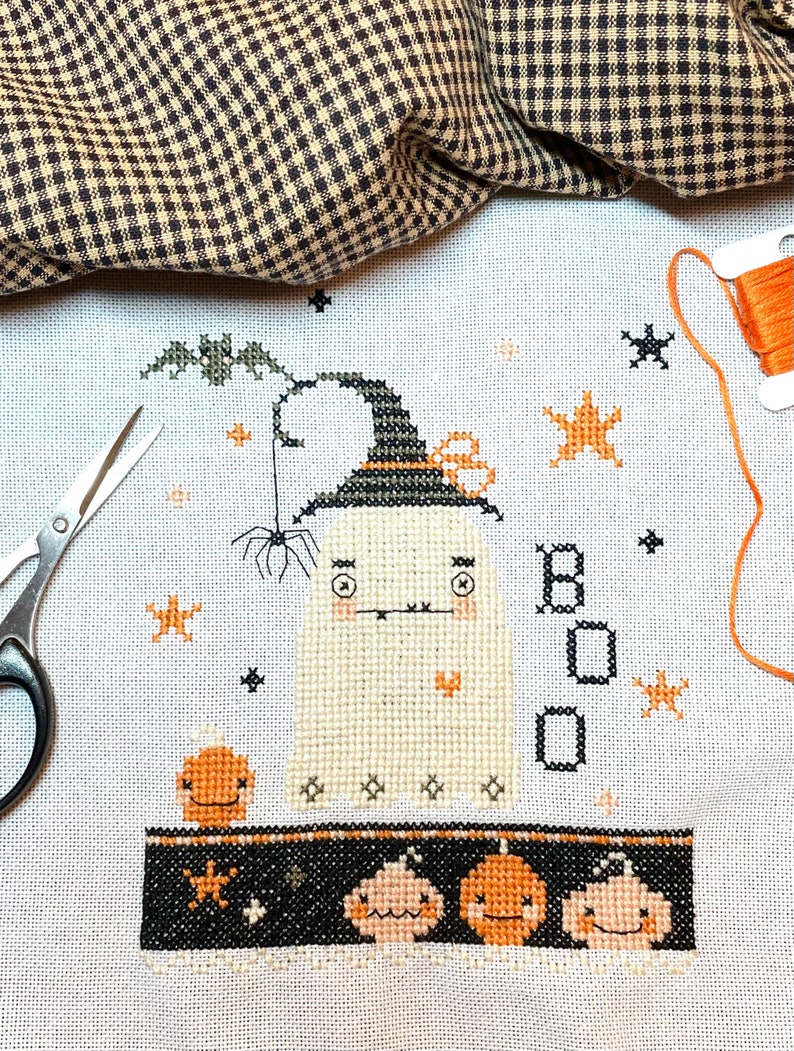 Ghostly Cross Stitch Pattern PDF/ instant download image 1