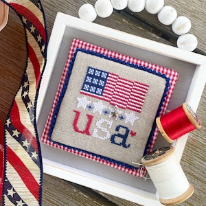 USA cross stitch pattern PDF download