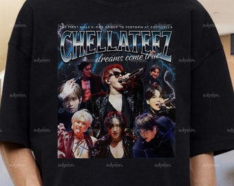 Graphic Vintage ATEEZ CHELLATEEZ K-Pop Unisex Cotton T-shirt Tee Shirt TS | Ateezchella Shirt | Atiny Shirt | Coachella Shirt |