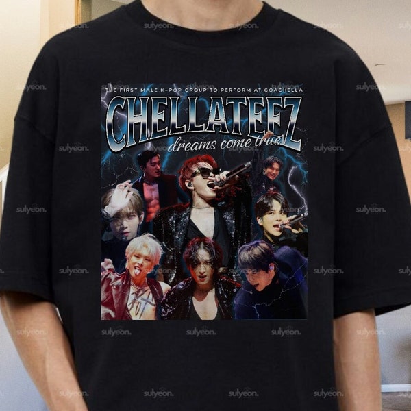 Graphic Vintage ATEEZ CHELLATEEZ K-Pop Unisex Cotton T-shirt Tee Shirt TS | Ateezchella Shirt | Atiny Shirt | Coachella Shirt |