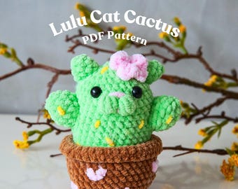 Haakpatroon Lulu Cat Cactus: amigurumi knuffel (pdf-download)