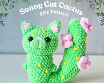Haakpatroon kat cactus: Sunny amigurumi knuffel (pdf-patroon)