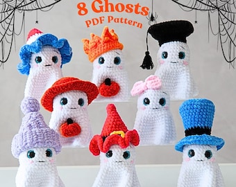 Häkelanleitung für einen Geist ohne Nähen: Einfaches Amigurumi-Halloween-Tutorial (PDF-Download)