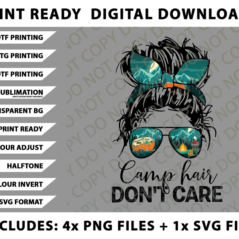 Camp Hair Don't Care - Etsy