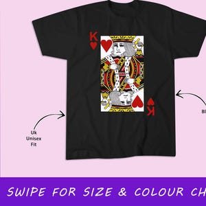 King of hearts Tshirt Blackjack Cards Poker 21 K T-Shirt, Sweatshirt, Hoodie, Tote Bag - 10524