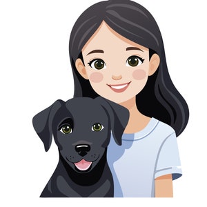Young Girl with Dog