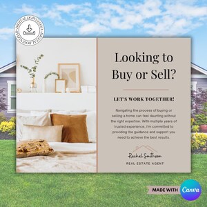 de carte postale d'achat ou de vente recto-verso de l'immobilier | postale | postale de l'immobilier | Toile | Carte postale personnalisable d'achat ou de vente