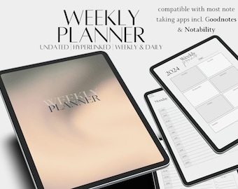 Digital Planner, Goodnotes Planner, Undated Digital Planner, iPad ...