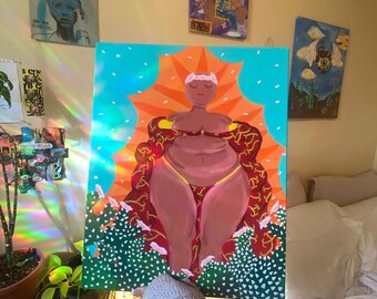 la mujer poderosa - original acrylic painting