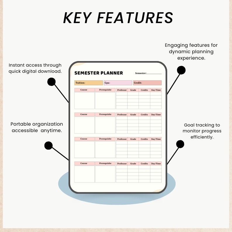 Student Planner / Academic Tracker / College & School Planner ...