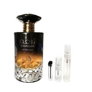 Shahoor Intense by Al Absar Sample 1ml 2ml 5ml Decant Eau De Parfum ME Scents Arabian  Middle Eastern Perfume House
