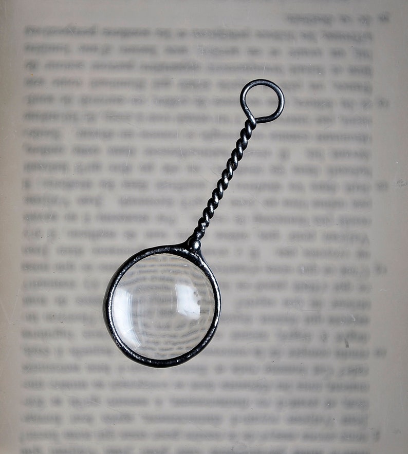 Magnifying Glass Pendant Loupe Jewelry Monocle Festival Rustic Etsy