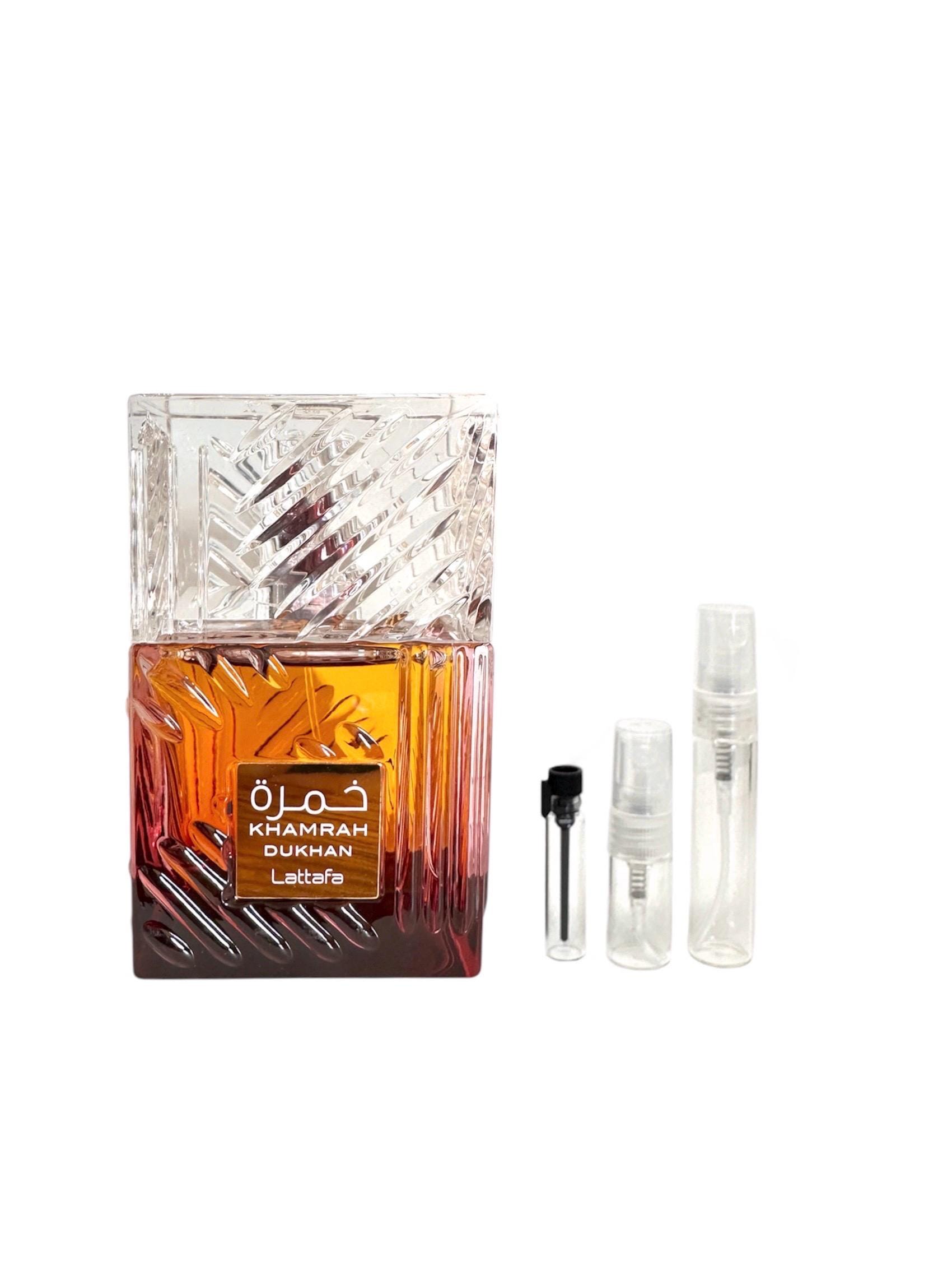 Lattafa Khamrah DUKHAN Perfume Sample Decant New Release! Eau De Parfum ME Scents Arabian  Middle Eastern Perfume House