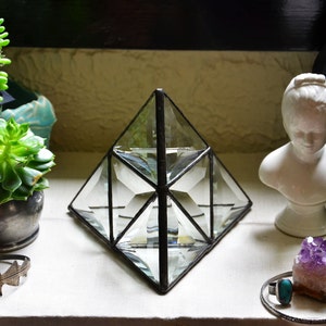 Crystal Display. Crystal Display Shelf. Jewelry Storage. Crystal Pyramid. Crystal Holder. Jewelry Display Shelf. Minerals Display. Box. Case image 5