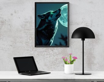 Printable wolf decor | Animal digital download | Mental health gifts | Therapy room decor