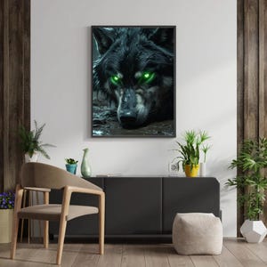 A4 Wolf Digital Print | Animal art print | Therapy room art decor |