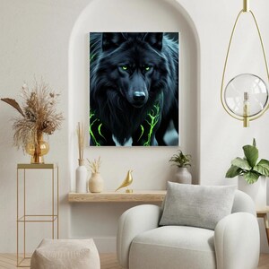 Wolf printable art | A4 wolf digital download | Animal art print | Therapy office room decor