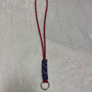 Paracord keychain/badge lanyard.