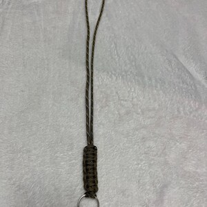 Paracord keychain/badge lanyard.