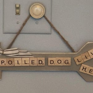 A Spoiled Dog lives here sign