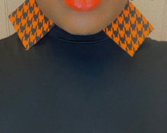 Haute Houndstooth - Orange/BLK