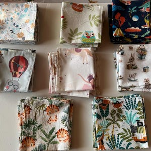 set of 4 washable and reusable handkerchiefs