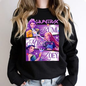 Huntrix Kpop PNG File, Demon Hunter Idol Group Design, Mira Rumi Joey Digital Clipart, Transparent Background, Fan Merch Download