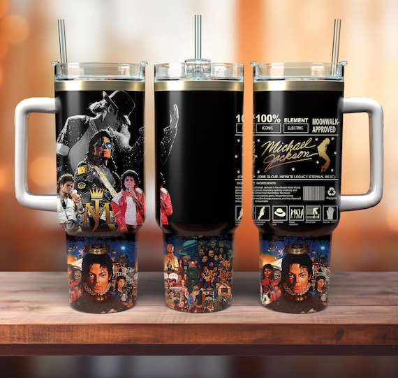 Michael Jackson 40oz Tumbler, King of Pop Travel Mug Gift