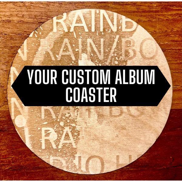 Custom Wooden Coaster / Personalized Laser Cut Engraved Album Cover Gift / Kitchen Set / House Decoration / Custom Covers