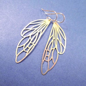 Butterfly Wing Earrings, Delicate Earrings, Gold Dangle Earrings, FREE Shipping