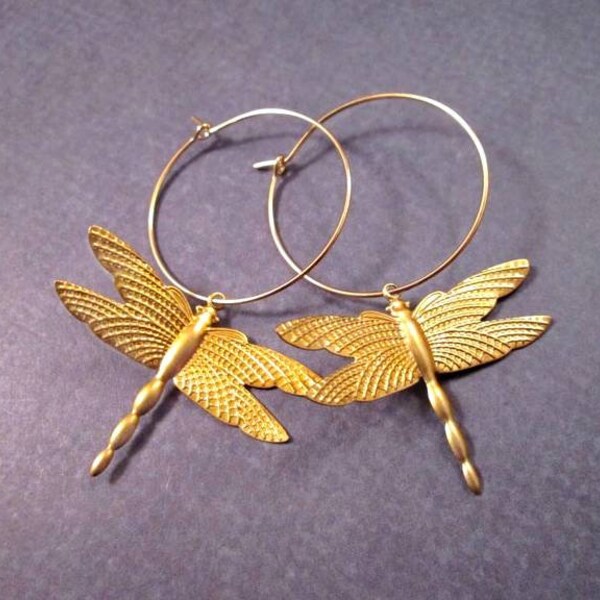 Elegant Dragonfly Design Earrings main image 1
