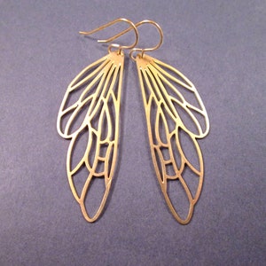 Butterfly Wing Earrings, Delicate Earrings, Gold Dangle Earrings, FREE Shipping