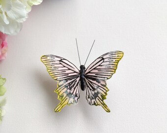 Light Pink Butterfly Hair Pin, Hair Clip