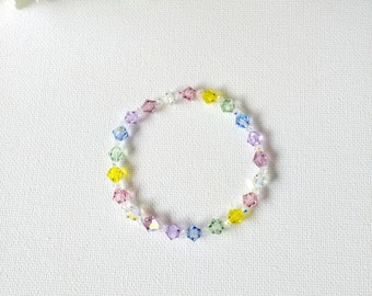 Swarovski Crystal Handmade Unicorn Stretch Bracelet, Woman Bracelet, Girl Bracelet