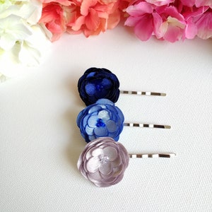 Pick 1 Tiny Fabric Flowers Hair Pin image 8