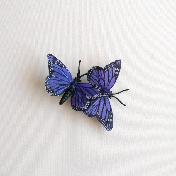 Small Indigo Purple Butterflies Hair Clip, Woman Hair Clip, Girl Hair Clip/Limited Edition