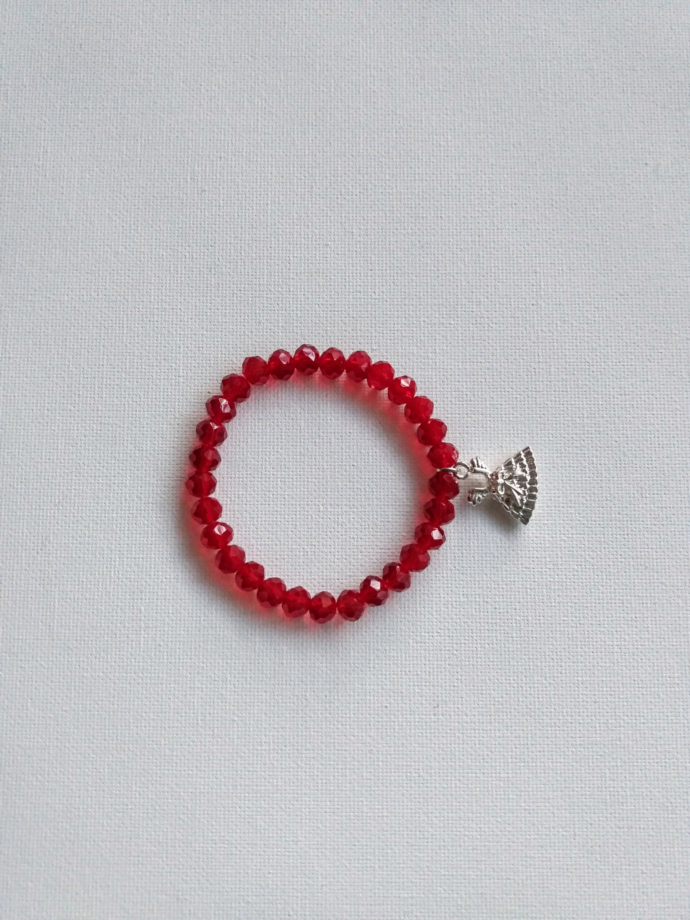 red dress bracelet Delicate Gold on Red Silk friendship bracelet blue / Pure Silver