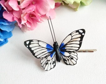 Small Ivory Butterfly Hair Clip, Butterfly Hair Clip