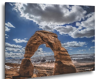 Foto de Delicate Arch, Utah, Arte mural del Parque Nacional Arches, Impresión de paisaje de Moab, Fotografía de Desert Arch, Fotografía de naturaleza del suroeste