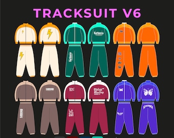 Streetwear Tracksuit Vector Mockup Template: AI & PNG Files