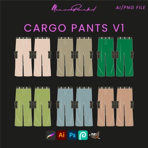 Cargo Pants V1 Mockup: Streetwear Tech Pack (AI & PNG Files)