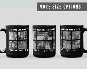 Taza con foto de padre personalizada, taza con la historia de vida de papá, taza de café genial para papá, regalo para papá, regalo del Día del Padre con nombre, regalo de Navidad, regalo de cumpleaños para papá